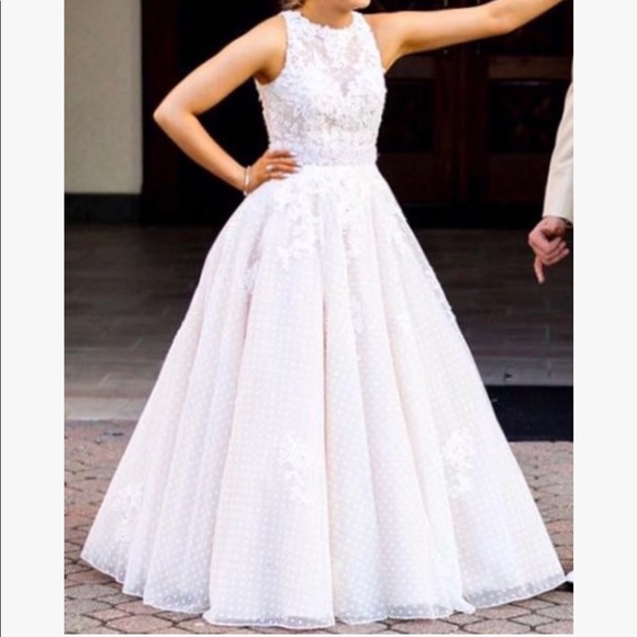 wedding dress with flats